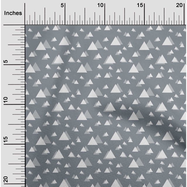 oneOone Cotton Silk Fabric Triangle Geometric Print Fabric By Yard 42 Inch Wide