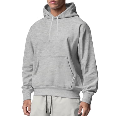 Cameland Chandails à Capuchon pour Hommes Chandails à Capuchon Couleur Unie Mélange Molleton Chandail à Enfiler Poche Kangourou Chandails