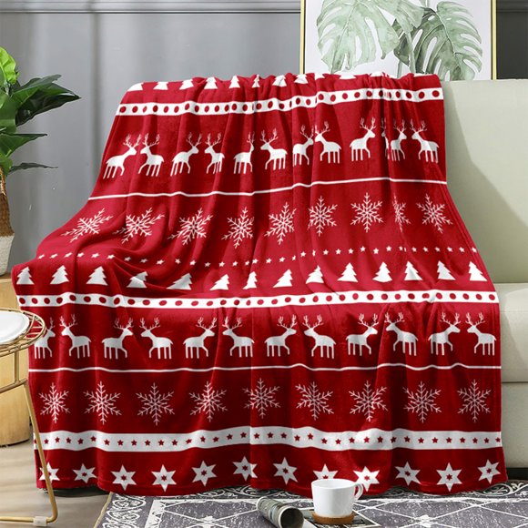 Meitianfacai Christmas Printed Blanket Sofa Blanket Christmas Blanket Sofa Blanket Christmas Home Indoor Outdoor Suitable