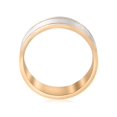 thumbnail image 2 of 14K Gold Two Tone Mens Comfort Fit 8mm Wedding Band, 2 of 2