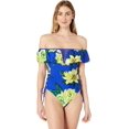 thumbnail image 4 of YDX Women's Swimwear Flounce Off Shoulder One Piece Ruffles Bathing Suit, Mellow Yellow, Medium, 4 of 5