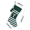 thumbnail image 3 of EIMELI 20 Inches Initial Monogram Embroidered Christmas Stocking Striped Knitted Christmas Decorations Stocking Green Letter Stockings for Family Holiday and Xmas Tree Fireplace Decor-R-G, 3 of 5