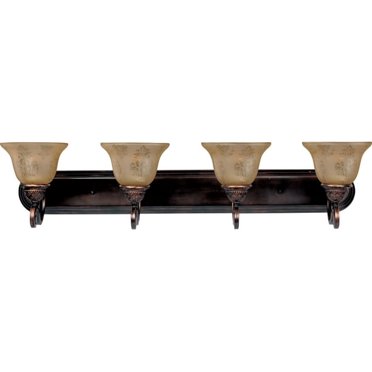 Maxim 11233SAOI Symphony Luminaires de Salle de Bain pour Meuble-Lavabo 37 Pouces, Applique Murale 4x60W Bronze