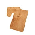 thumbnail image 2 of Dvkptbk 3Pc Non-Slip Shaggy Chenille Bathroom Mat Set, Includes 24 X 21 Inches U-Shaped Contour Toilet Rug, 34 X 21 Inches Bathmat And 1 Toilet Lid Cover,, 2 of 3