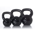 thumbnail image 2 of Element Fitness Vinyl Coated Kettlebell 50 lb Black Cast Iron Strength Training, 2 of 2