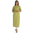 thumbnail image 1 of Moomaya Kurti Ethnique Indienne Imprimée pour Femmes, Col Mandarin, Longue Kurta Droite avec Poches, 1 of 8
