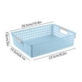 thumbnail image 3 of Cagogo Plastic Storage Baskets Organizer Bins, Multi-Purpose Bathroom Shower Caddy LaundryToyBasket, Waterproof Easy Clean Rectangular Basket for Kitchen Bedroom Countertop Decor, 3 of 6