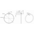 thumbnail image 3 of 7.09-in. W Round Stainless Steel Towel Ring In Chrome Color AI-3054, 3 of 3