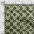 thumbnail image 2 of oneOone Silk Tabby Dark Olive Green Fabric Geometric Sewing Craft Projects Fabric Prints By Yard 42 Inch Wide, 2 of 4