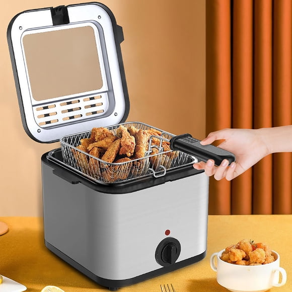 Large Capacity Electric Deep Fryer | Self-Heating All-in-One Design | Perfect for French Fries, Fritters & Snacks | Fast Heating & Easy to Clean | Includes Fryer & Power Cord