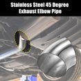 thumbnail image 2 of Unique Bargains 4 Pcs OD 3 Inch 45 Degree SS304 Stainless Steel Exhaust Elbow Pipe for Car Modified Exhaust System, 2 of 7
