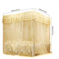 thumbnail image 3 of Herwey Bed Canopy,Mosquito Net,Luxury Princess Three Side Openings Post Bed Curtain Canopy Netting Mosquito Net Bedding, 3 of 8
