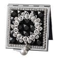 thumbnail image 1 of icolorfuled 1PC Small Square Metal Mirror Pearl Pendant Makeup Mirror Double-sided Mirror, 1 of 6