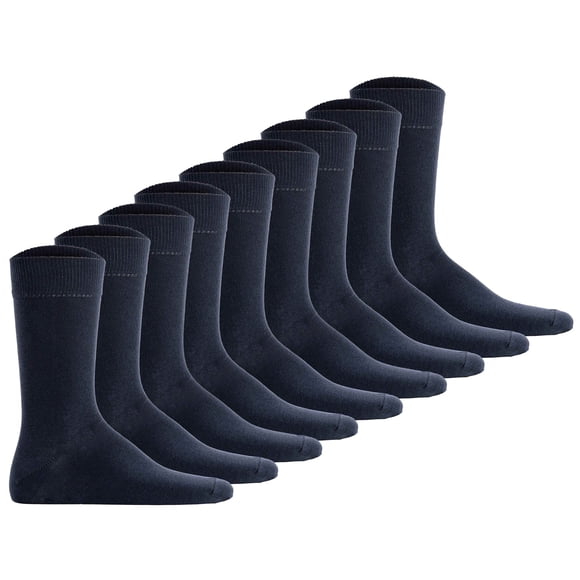 Hudson Unisex Sneaker Socks, 9-Pack - Simply, Short Socks, Solid Color Dark Blue 43-46 (UK 9-11)