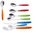 thumbnail image 2 of Oleegame 2PC Tomato Slicer And Lemon Slicer 8 Cutlery Set Fork Spoon Tableware Cutlery Service For 4 Point Stainless Steel Sets High Grade Polishing Cutlery Set (Silver), 2 of 9