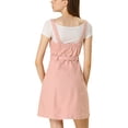 thumbnail image 2 of INSPIRE CHIC Women's Spring Summer Adjustable Strap a-Line Jeans Denim Dress L Pink, 2 of 8