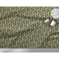 thumbnail image 3 of Soimoi Moss Georgette Fabric Leaves Small Fabric Prints by Yard 42 Inch Wide, 3 of 3