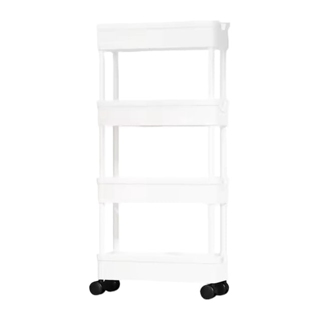 Shengyu Multifunctional Storage Solution For Bedroom And Living Room Occupying No Space Storage Cart Utility white,4 layers 25cm