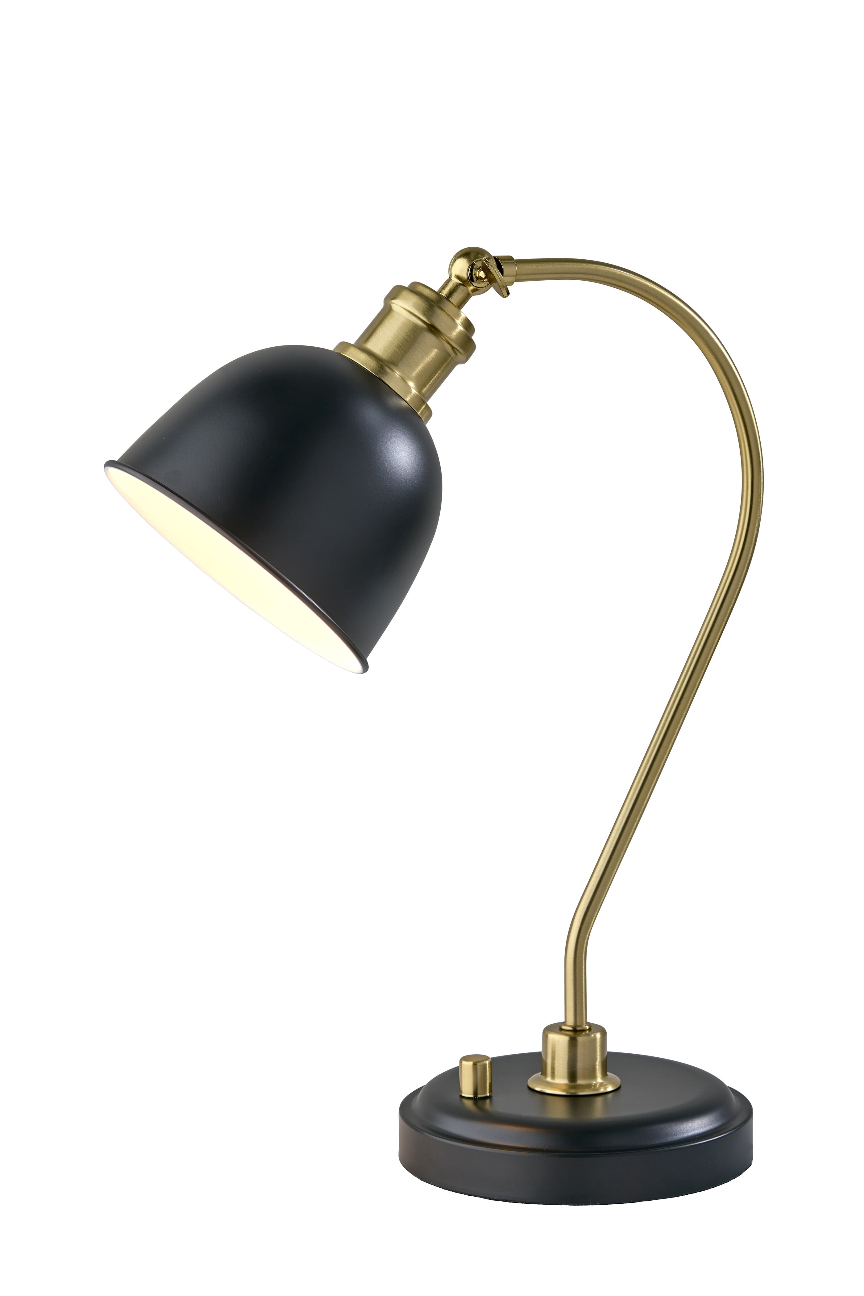Lampe de bureau Better Homes & Gardens 45,7 cm (18 po) noire et dorée, design moderne