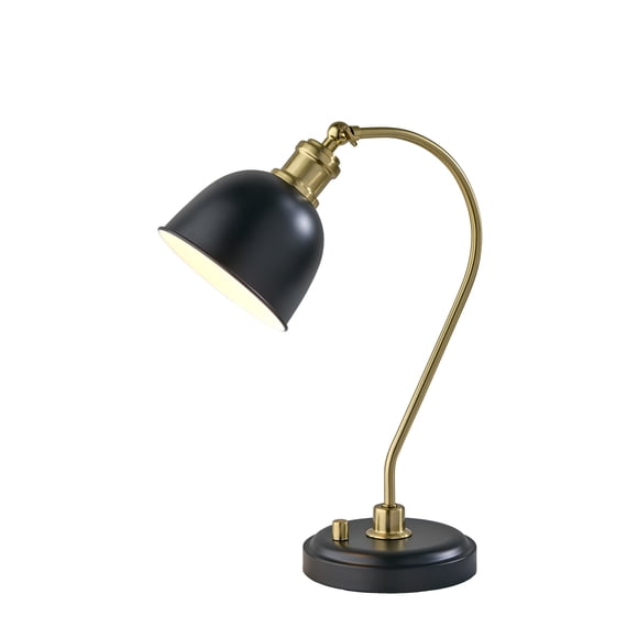Lampe de bureau Better Homes & Gardens 45,7 cm (18 po) noire et dorée, design moderne