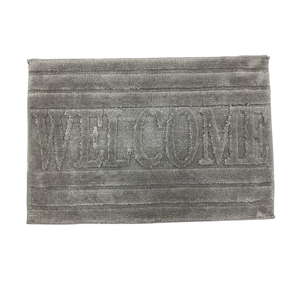 Home Décor Inc. Naples Collection Microfiber Bathmat – 20" x 30", Grey, Ultra-Soft & Plush, Highly Absorbent, Quick-Drying Bathroom Rug with Non-Slip Backing
