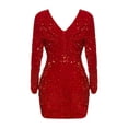 thumbnail image 4 of Ketyyh-chn99 Robe d'Invitée de Mariage Robes de Soirée pour Mariage Élégante Invitée de Mariage Soirée Robe Formelle Robe Sans Manches Rouge,G, 4 of 4
