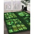 thumbnail image 3 of Ahgly Company Tapis d'Intérieur Lavable en Machine Carré Vert Forêt Foncé, 6 Pieds Carré, 3 of 7