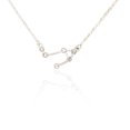 thumbnail image 1 of Ins Constellations Theme Friendship Necklace Rhinestone Comfortable Delicate with Display Card Pendant for Lover Festival Gifts Libra Silver, 1 of 6