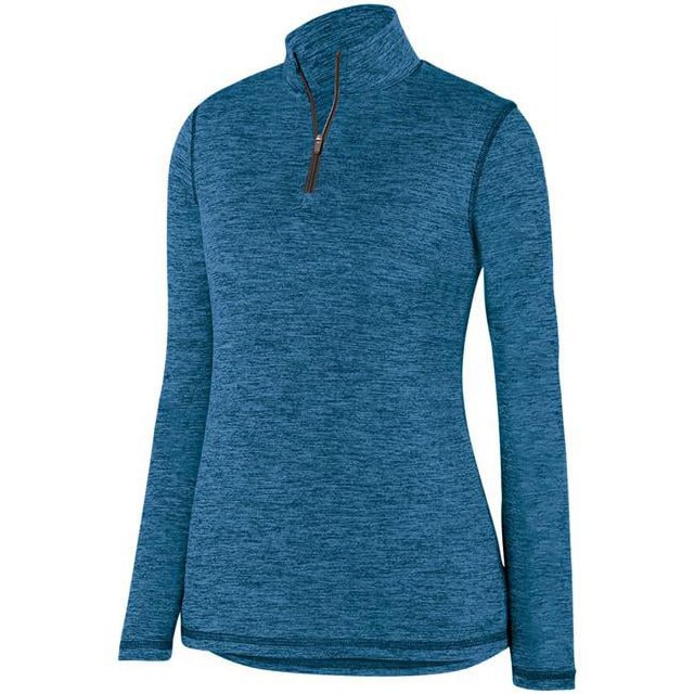 ASI 2957.089.S Ladies Intensify Black Heather 1 by 4 Zip Pullover, Columbia Blue - Small
