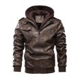 thumbnail image 1 of Men's Casual Motorcycle Clothes Quilted Warm Jacket Thickened Detachable Hooded Plus Size Jacket, 1 of 9