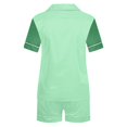thumbnail image 5 of Yuyuzo Pajama Sets for Women 2 Piece Short Sleeve Button down Shirts Lounge Sets Color Block Soft Pj Sets, 5 of 5