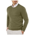 thumbnail image 1 of LUOGENLI Chandail pour Homme à Fermeture Éclair Sans Capuchon Homme Automne et Hiver Lisse Confortable Léger Drapé Doux Peau Texturé Ajusté Col Rond Manches Longues Chandail pour Homme à Fermeture Éclair 3TG Vert Taille TTTG, 1 of 8