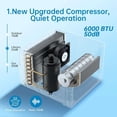 thumbnail image 5 of Ourlova NO WIFI Window Air Conditioner 6000 BTU, Window AC Unit With Cooling Room 250sq.Ft, Energy Saving Window AC Unit With Remote & Timer Function & Easy Install Kit 115V/60Hz, 5 of 5