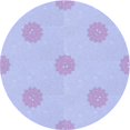 thumbnail image 1 of Ahgly Tapis Rond Lavable en Machine Intérieur Transitionnel Bleu Céleste, 5 Pieds Rond, 1 of 7