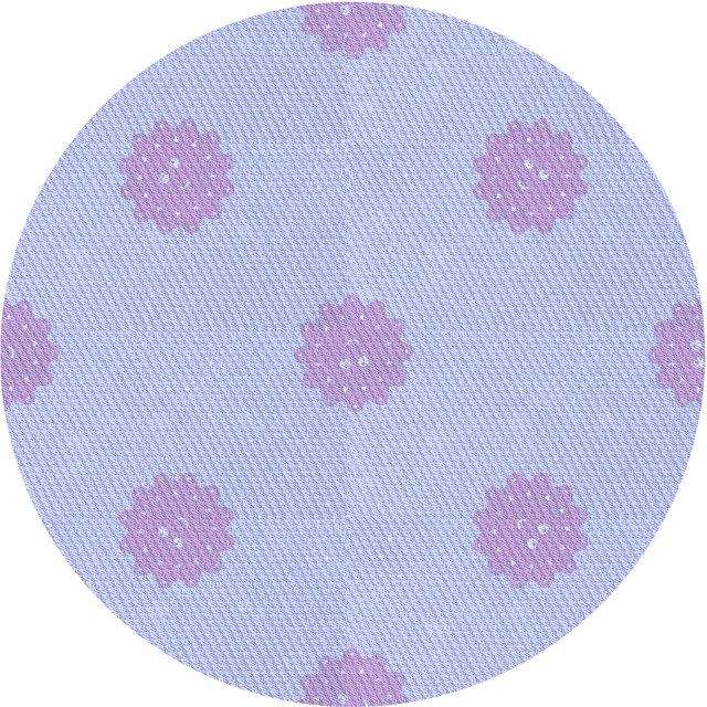 Ahgly Tapis Rond Lavable en Machine Intérieur Transitionnel Bleu Céleste, 5 Pieds Rond