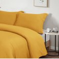 thumbnail image 2 of Swift Home Ultra Soft Solid Duvet Cover Set, King, Mustard, 2 of 4