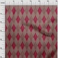 thumbnail image 3 of oneOone Rayon Brown Fabric Argyle Sewing Material Print Fabric By The Yard 56 Inch Wide, 3 of 4