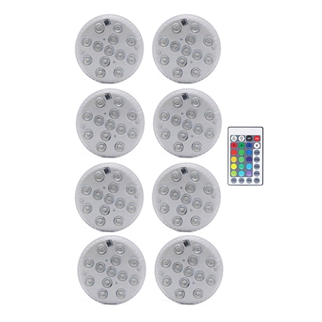 13 LED RGB Submersible Light With Magnet And Suction Cup Swimming Pool Light Underwater Tea Night Light For Pond ,Easy to Install