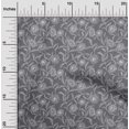 thumbnail image 2 of oneOone Velvet Gray Fabric Floral Craft Projects Decor Fabric Printed By The Yard 58 Inch Wide, 2 of 4