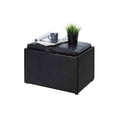 thumbnail image 3 of Convenience Concepts R8-160 Designs4Comfort Pouf d'Appoint avec Espace de Rangement, Noir, 3 of 6