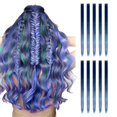 thumbnail image 1 of WIFKLSIIPG Colored Hair Extensions, Multi-colors Party Highlights Clip in Synthetic Hair, 1 of 1