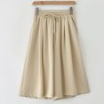thumbnail image 2 of Timegard Wide Leg Pants for Women Capris Elastic High Waisted Drawstring Casual Loose Cropped Pants, 2 of 4