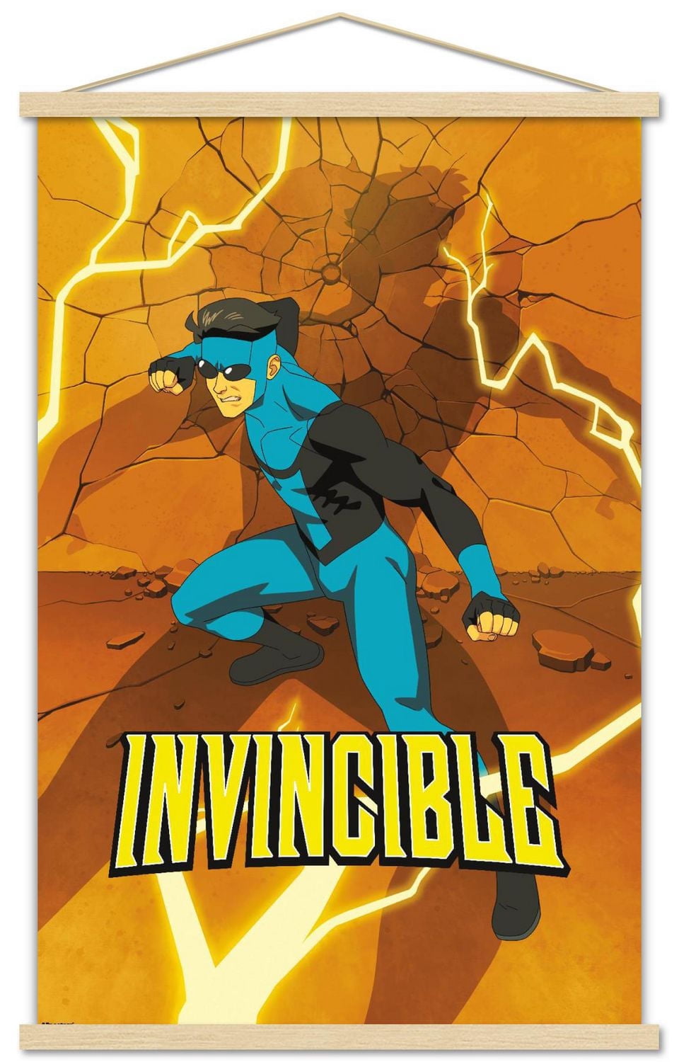 Invincible: Season 3 - Blue Suit Teaser One Sheet Wall Poster with Magnetic Frame, 22.375" x 34"