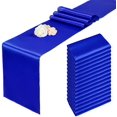 thumbnail image 1 of 15 Pack Dusty Blue Satin Table Runners 12 x 108 Inch Long Table Runners for Rectangle Round Tables, Smooth Satin Table Runner for Wedding,Birthday Party Banquets Graduation Engagements Decoration, 1 of 9