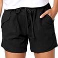 thumbnail image 2 of Birdeem Womens Plus Size Drawstring Casual Elastic Waist Pocket Loose Solid Shorts Pants, 2 of 7
