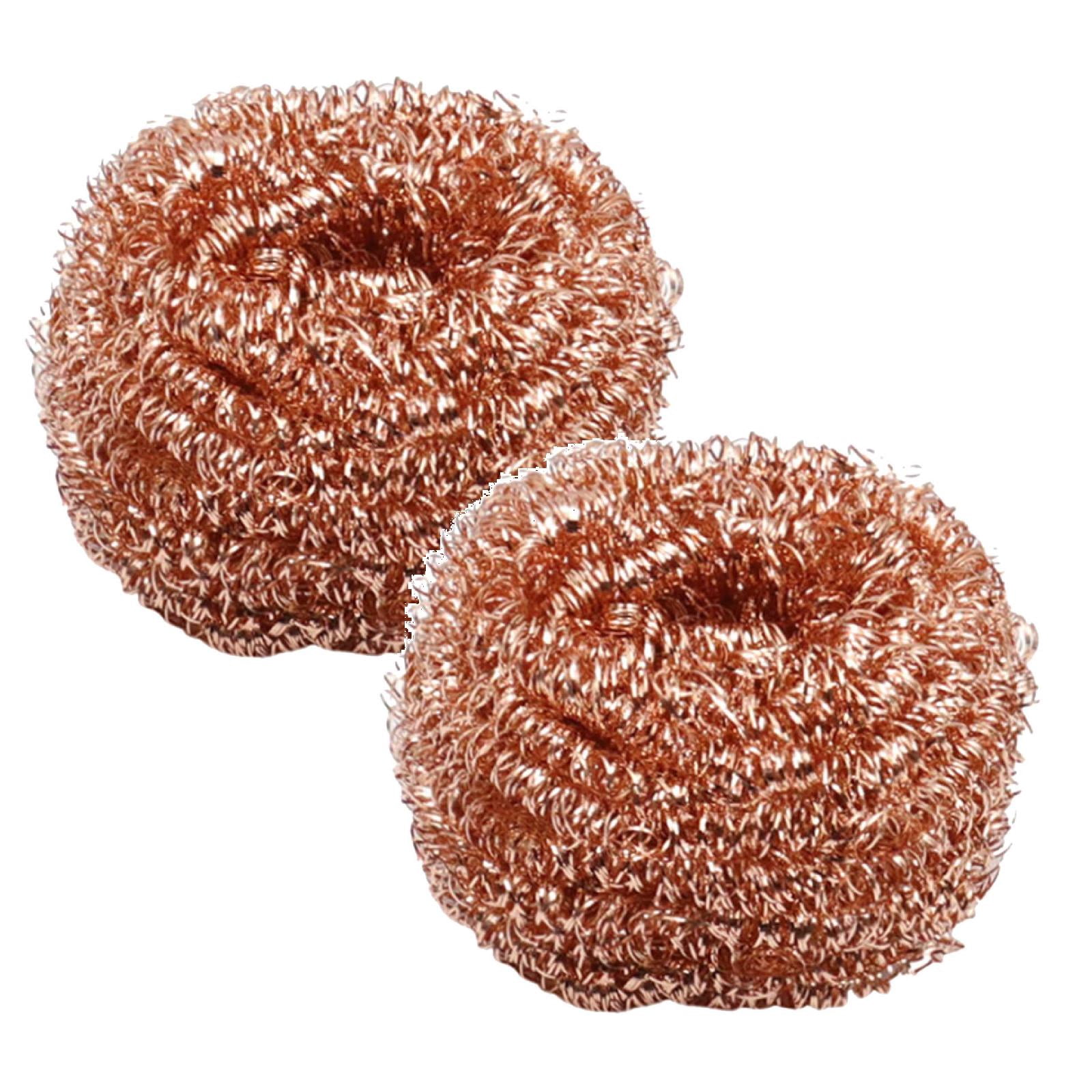 Leojiow 2Pcs Copper Sponge Copper Scraper Copper Sponge For Kitchen Kitchen Cleaning Tools Copper Scouring Pad Scrubbing Scour Pads Stainless Steel Wool Scrubber Scrubbing Scouring Pad 6X4Cm