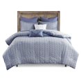 thumbnail image 1 of Maggie 7 Piece Reversible Cotton Duvet Cover Set Blue Full/Queen, 1 of 1