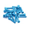 thumbnail image 1 of Unique Bargains 20pcs Blue M6 x 30mm Motorcycle Car Hexagon Socket Fastener Bolts Screws, 1 of 2