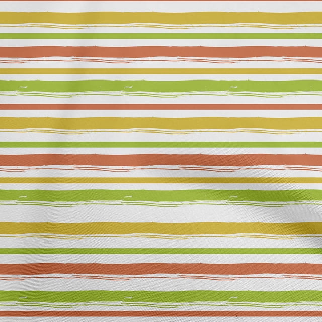 oneOone Cotton Poplin Green Fabric Stripes Sewing Material Print Fabric By The Yard 56 Inch Wide
