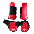 thumbnail image 4 of jinwen 4Pcs Horse Front Rear Hind Leg Boots, Equine Tendon Fetlock Protect Red M, 4 of 9
